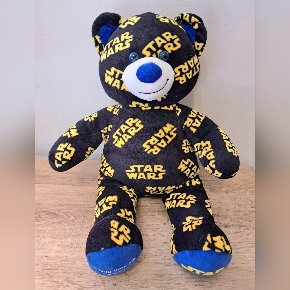 BUILD A Bear Star Wars LOGO Stuffed Teddy Bear Plush 17" BAB Disney Collectible